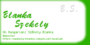 blanka szekely business card
